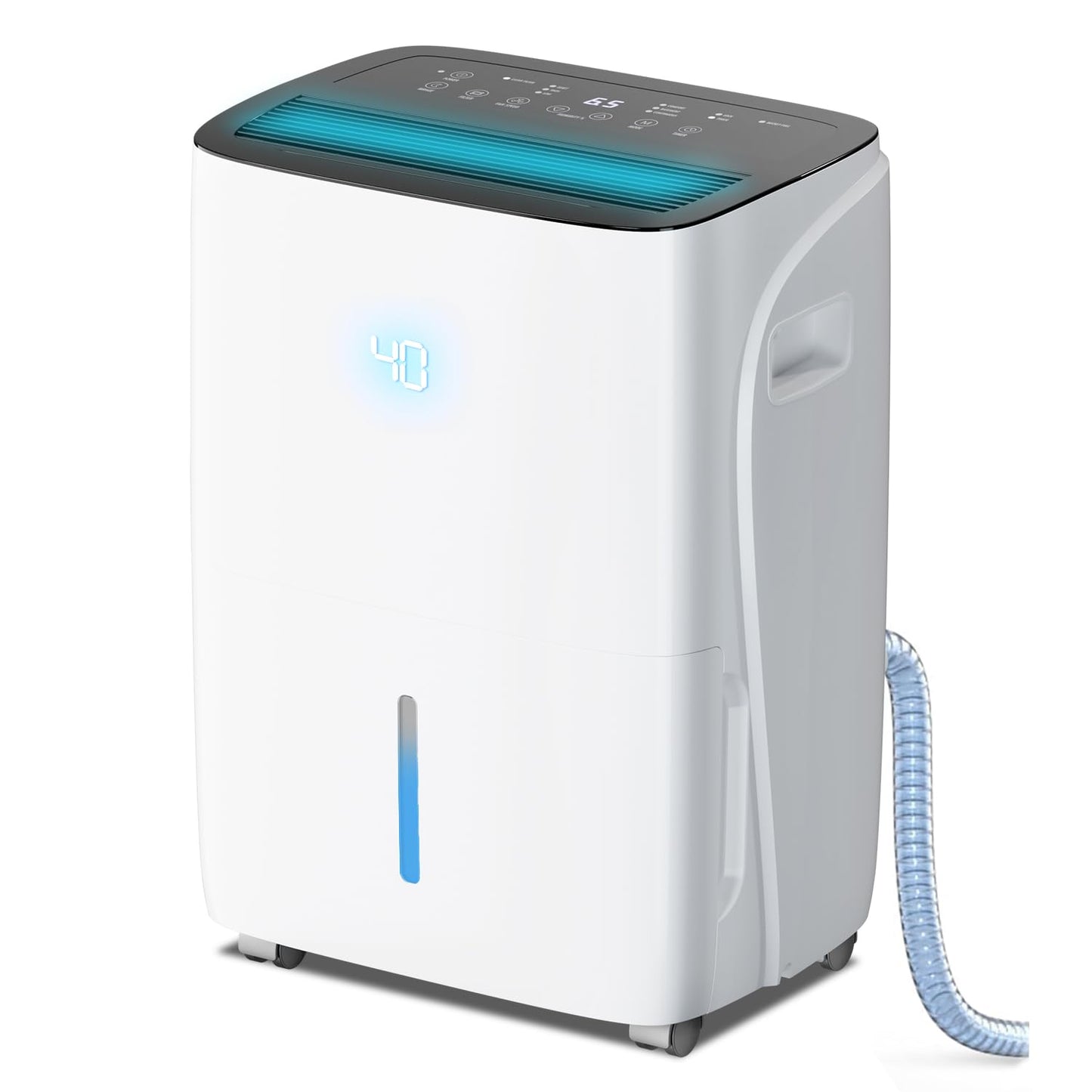 Electactic Max 150 Pint Dehumidifiers for Small/Medium Rooms, Bedrooms & Bathrooms & Basement, Custom Humidity Control, 43dB Quiet, 3 Modes, Home Dehumidifier with Drain Hose & 2.11 Gal Water Tank