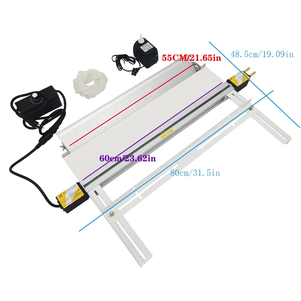 PreAsion 110V Acrylic Plastic Heat Bending Machine 24inch/60cm with Bracket Angle Adjustment PVC Bender