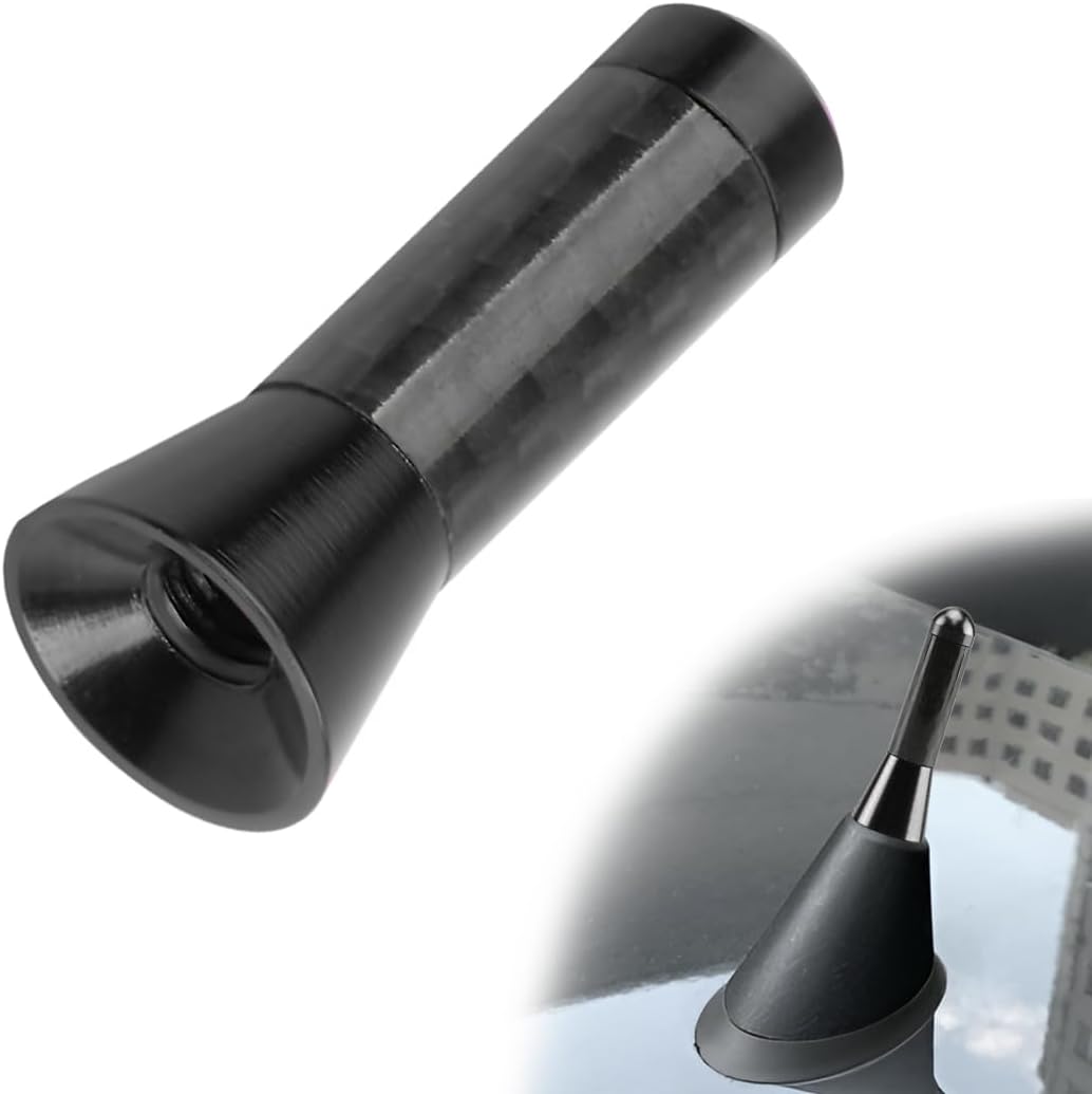 YTFRL 1.37 Inch 1.37 inches) Car Short Antenna, Stubby Aluminum Alloy Radio Antenna Replacement with Screws Rubber