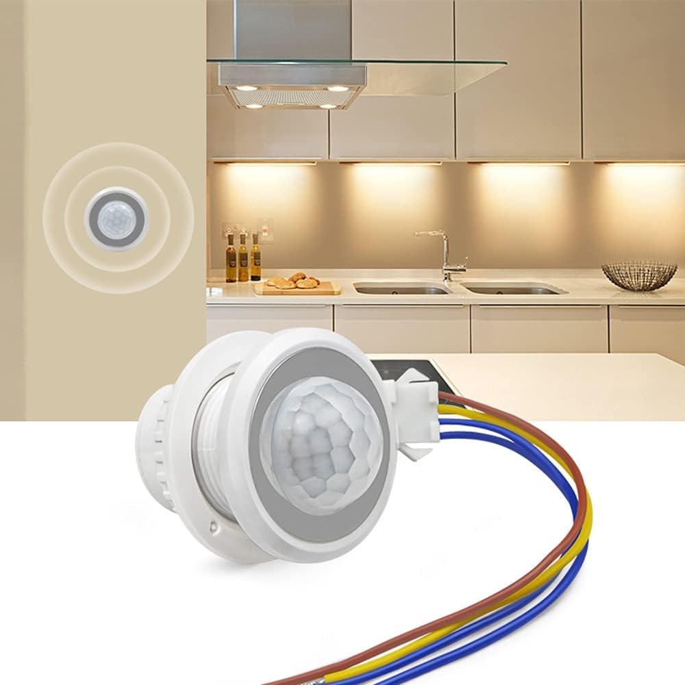 HANNAHONG Switch,AC110-220V, Mini PIR Motion Sensor Smart Human Body Activated Detection,Time Delay Adjustable