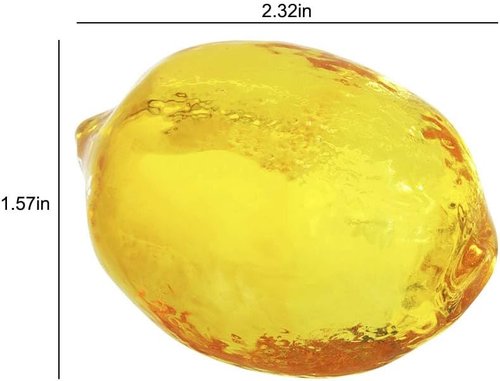 JOONOR Crystal Lemon Figurine - Elegant Glass Paperweight for Home Office Decor | Perfect Gift for Any Occasion