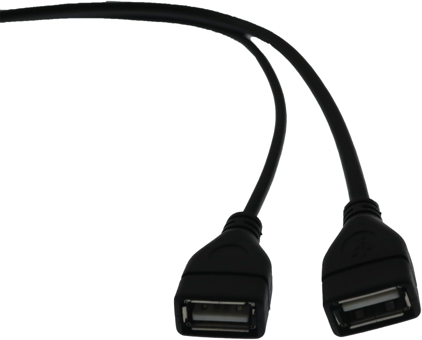 YTgilo 2PCS 30CM USB One to Two Car Splitter Female Adapter Cable Charging Data Extension Cable Y Splitter Hub Power