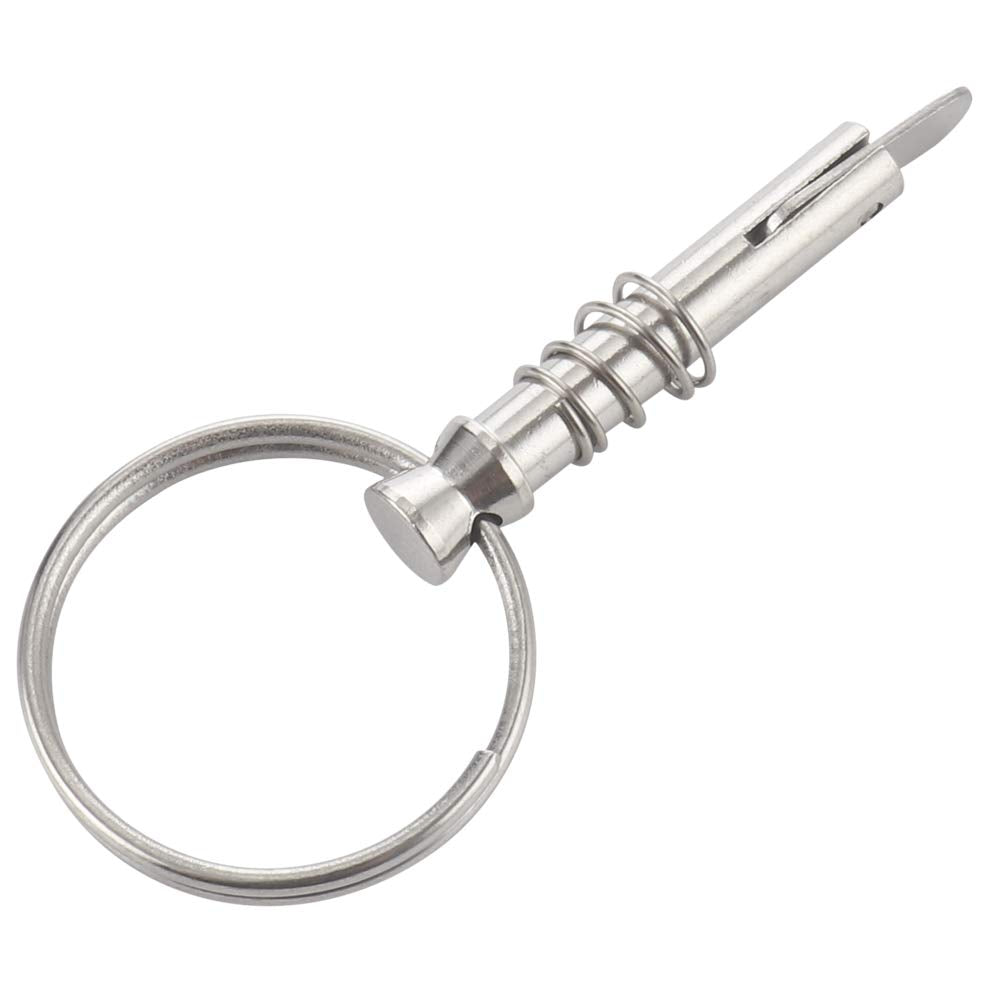 2 Pcs Quick Release Pin 1/4" Diameter w/ Drop Cam & Spring, Overall Length 1.5", Usable Length 1",Full 316 Stainless Steel, Bimini Top Pins, Marine Hardware