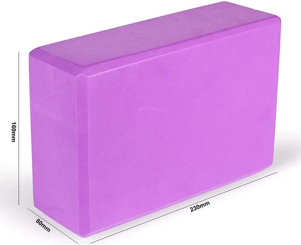 Pigbajie Yoga Blocks 9x6x3, 2 Pack High Density Yoga Brick Foam Blocks to Improve Strength, Flexibility and Balance, Light Weight and Non-Slip Surface, Pilates and Meditation (Gemstone Blue)