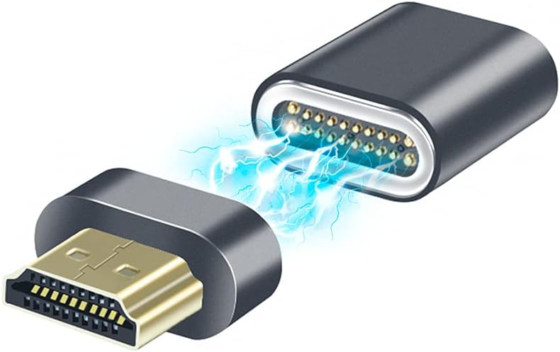 AUCON 2.1 8K Magnetic HDMI to HDMI Converter HDMI Adapter UHD Video Compatible with Computer Smart Box Monitor TV