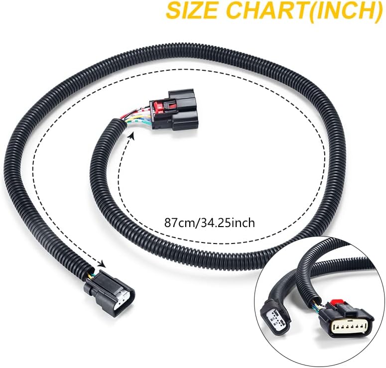 Amumu 2013-2016 F250 F350 F450 F550 Rear View Back Up Camera Wiring Harness Compatible with Ford Super Duty Trucks