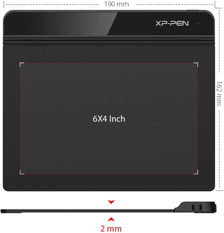 XP-PEN StarG640 6x4 Inch Drawing Tablet XPPen Digital Graphic Tablet Art Tablet with Battery-Free Stylus Pen Tablet