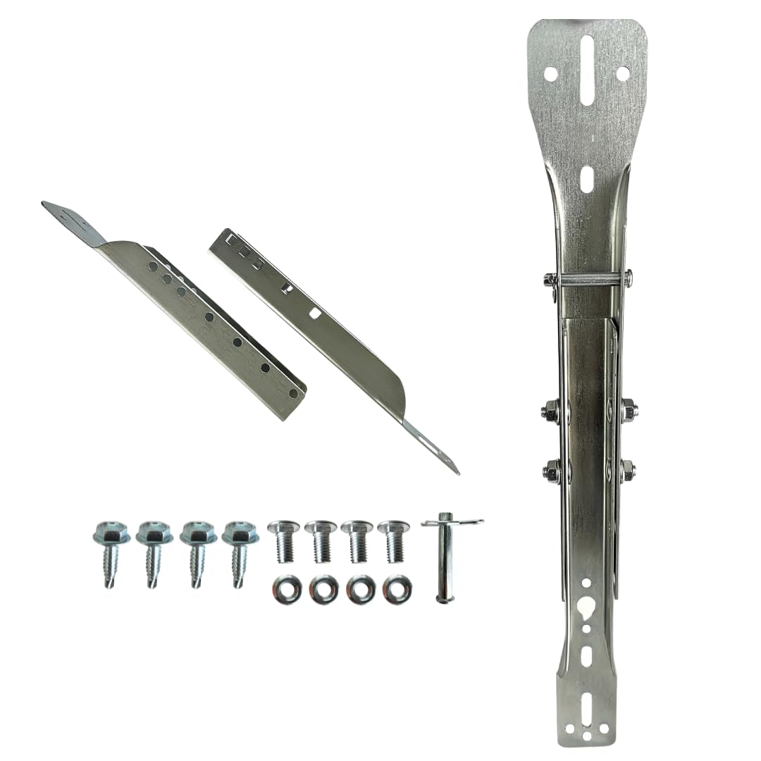 Garage Door Opener Adjustable Reinforcement Bracket, Replacement Parts & Hardware, Repair, Restore, Easy Installation Kit, Fits 18”-24” Panels, Heavy Duty No Bending