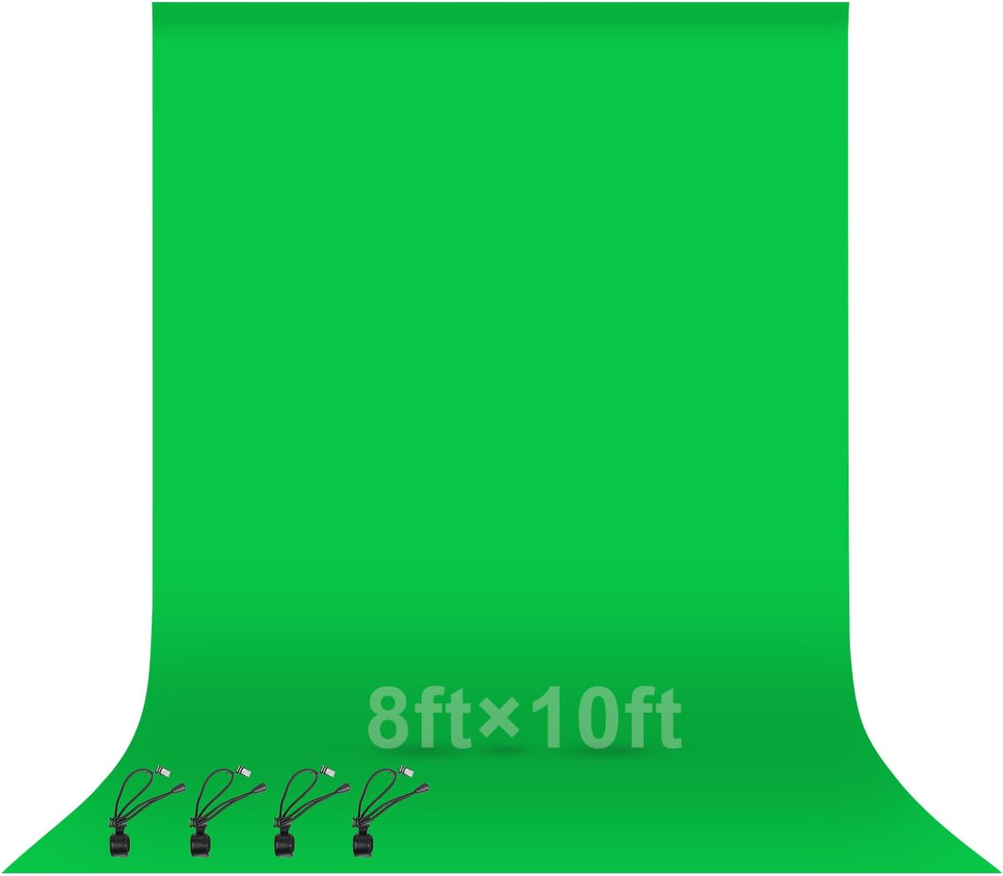 EMART 8 10 4 Green Screen Backdrop, x Ft Photography Greenscreen Background Sheet Fabric Kit for YouTube Video