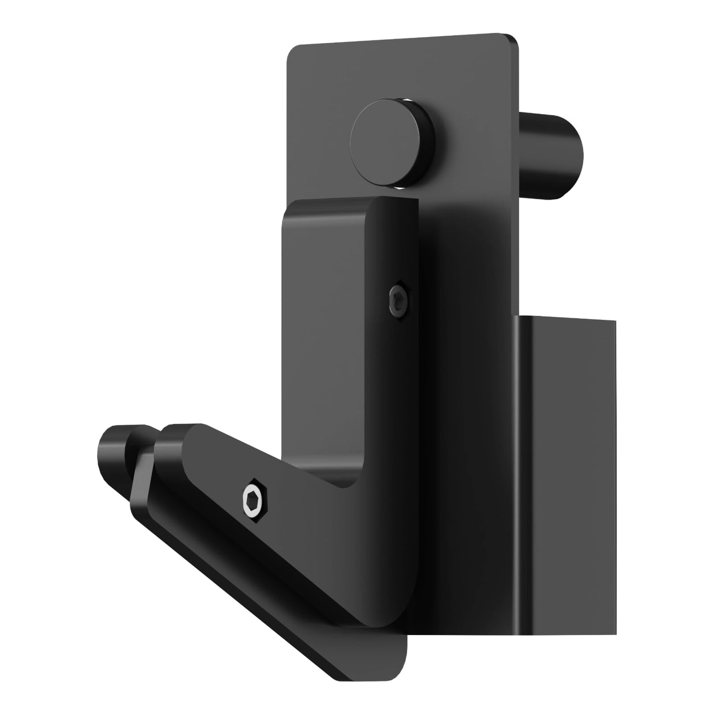 Sportsroyals J Hooks for 2" x 2" Power Rack with 1" Hole, Rubber Pad J-Hook for Power Cage, Bottom Reinforced Steel J Cups for Squat Rack, Heavy Duty Barbell Holder, Black, (Cable Accessories)