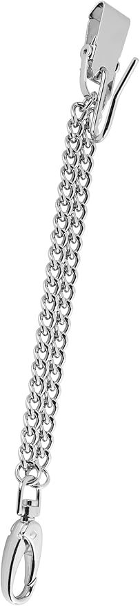 USMC Officer's Sword Frog Bundle Leather Saber Holder with Chrome Metal Chain for Ceremonial Sword