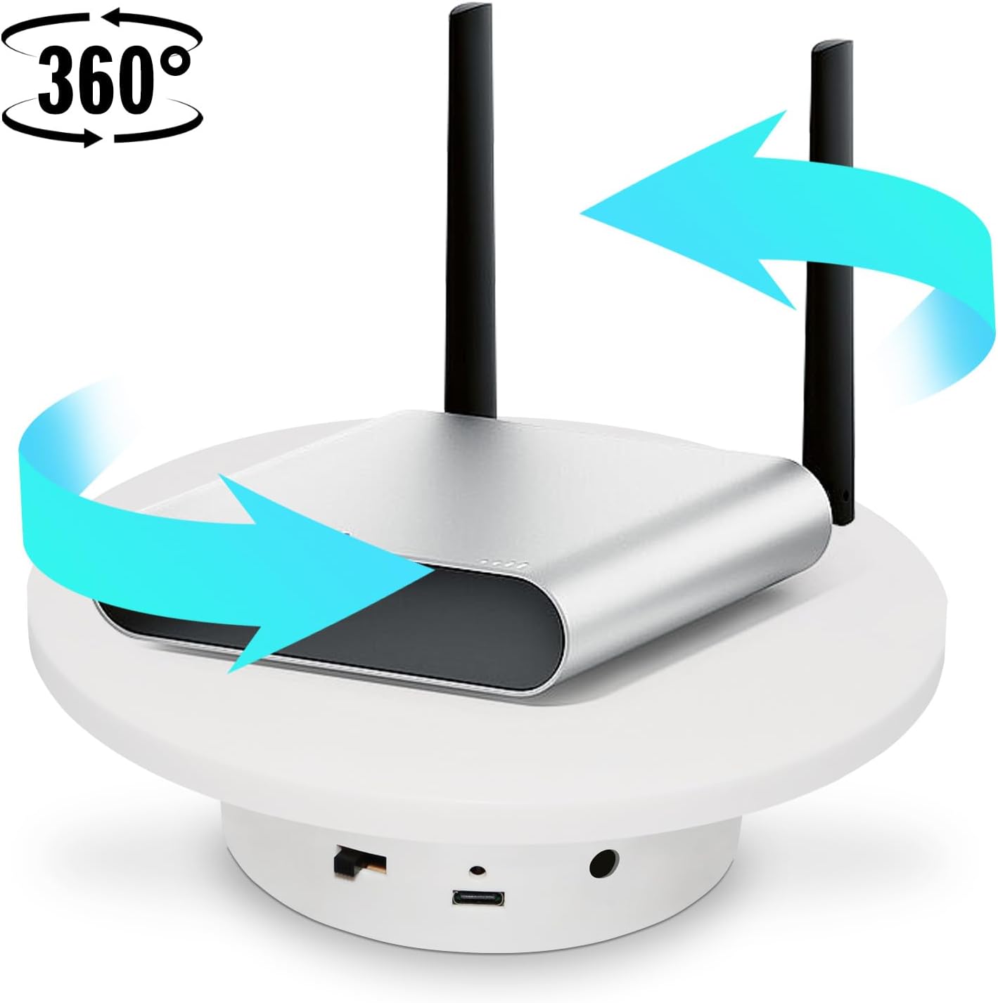 5.1in/11lbs, 360 Tumbler(13cm Motorized Rotating Display Stand Cup Display Turner, Photography Turntable for Tumbler