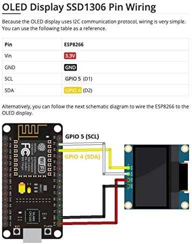 DIYmall 0.96 Inch I2C 128x64 SSD1306 51 Msp420 STIM32 (Pack 2pcs) Blue Yellow OLED Display Module Serial IIC Screen