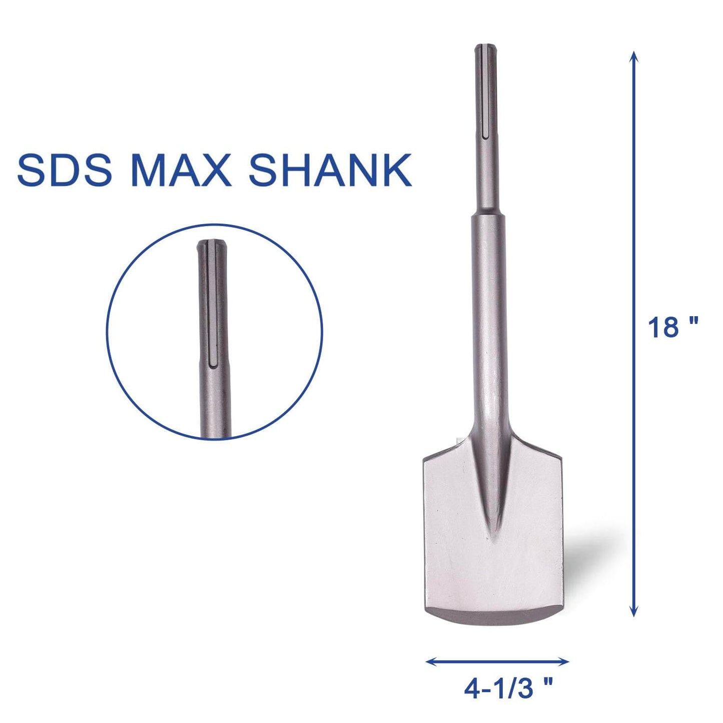 Demolition Jack Hammer for Concrete with SDS-Max Shank Bits Chisel-4-1/3 x18