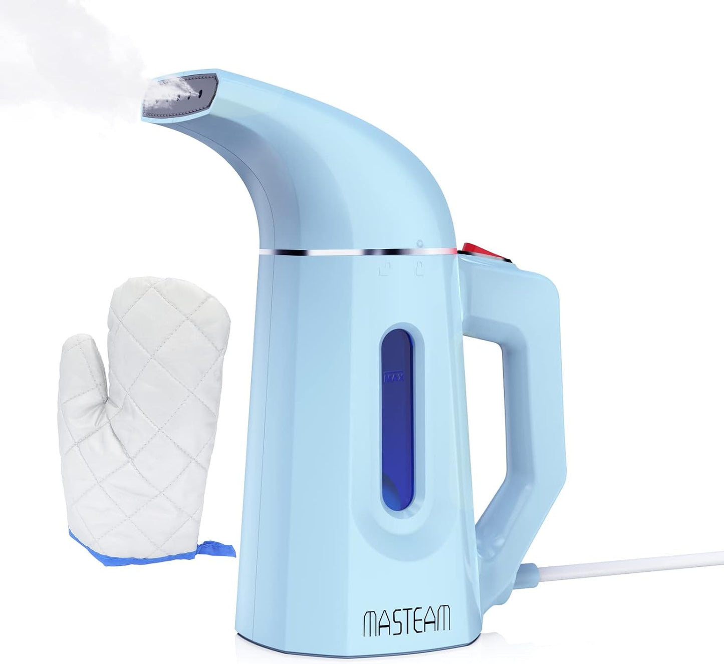 Skiennix Handheld Clothes Steamer - Fast Wrinkle Removal | Lightweight 1.5lbs, 800W, 8FT Cord, Blue