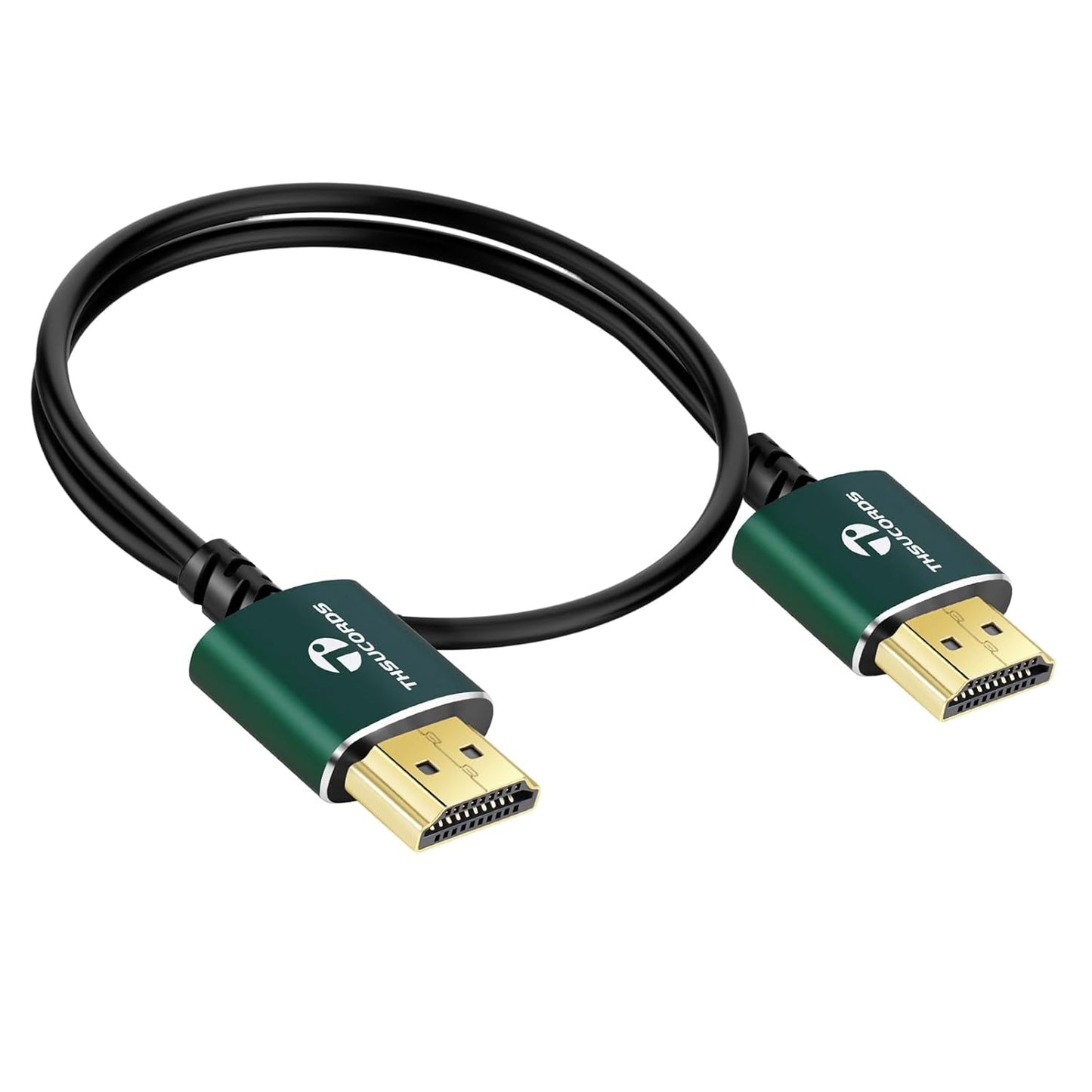 15FT, 4K@60Hz 18gbps 2160p 1080p Thsucords Slim HDMI Cables Ultra Soft & Thin HDMI to HDMI Cord, Extreme Flexible