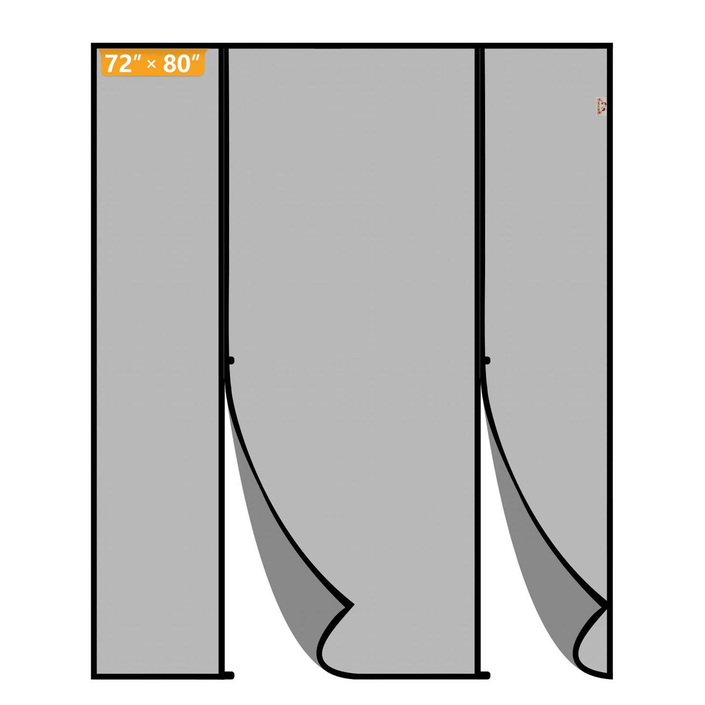 Yotache Magnetic Screen Door for Sliding Doors 72"x80", Screen Size 74"x81", Double-Sided Opening Screen Reinforced Mesh with Strong Magnets for French Front/Back Patio Doors