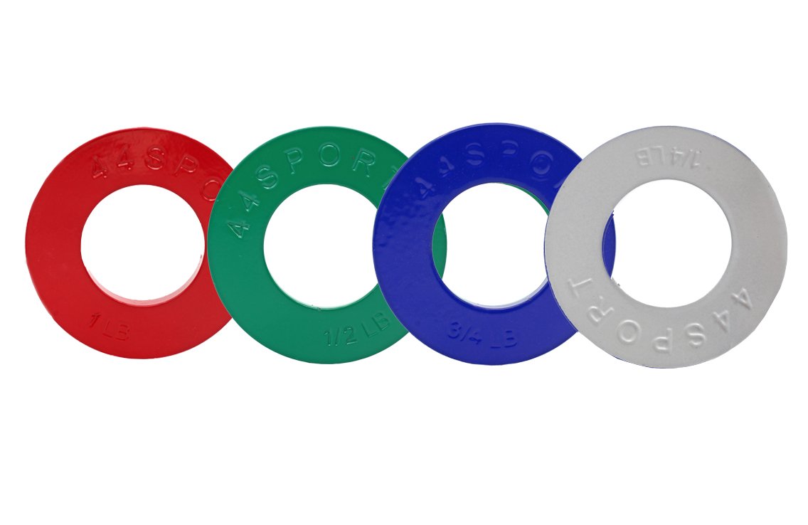 44LLC 44SPORT Olympic Fractional Plates -Pair of 1/4, 1/2, 3/4, 1 lb Weights (8 Plates. Total Weight: 5lbs)