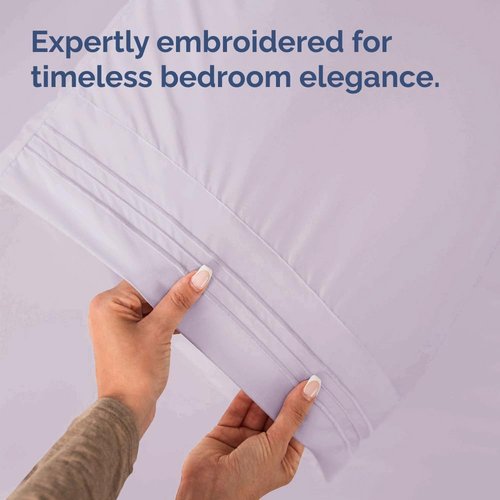 King Pillow Cases by [Brand Name] - Ultra Soft Hotel Quality Pillowcase Covers | Wrinkle-Free & Fade Resistant - Light Lavender - Set of 2