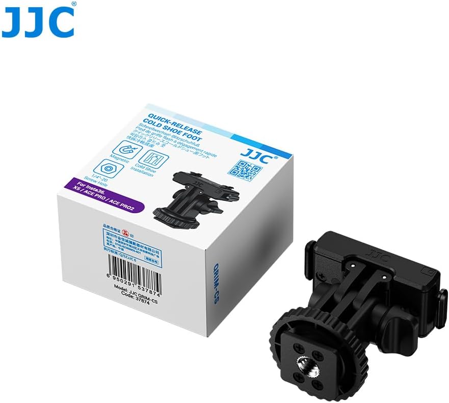 JJC Insta360 X5 2 180 1/4"-20 Magnetic Quick Release Mount for Ace Pro & Ace Pro Only, Angle Adjustable, Detachable