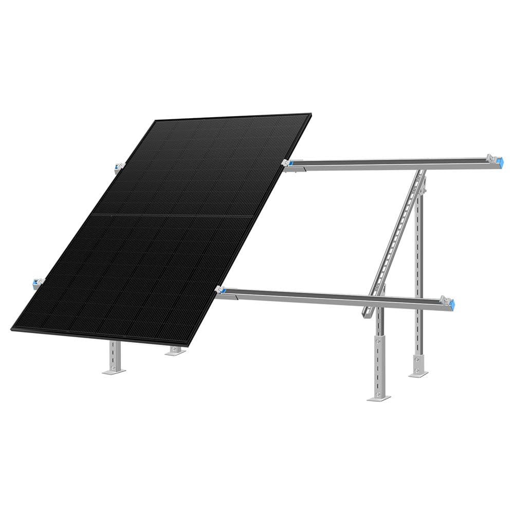SUNGOLDPOWER Solar Panel Mount Brackets,Modular&Expandable,Heavy Duty&Adjustable,Big Enough for 2PCS 300W/400W/450W/500W/550W/590W Solar Panels at Backyard,Lawn,Parking Lot,Campsite