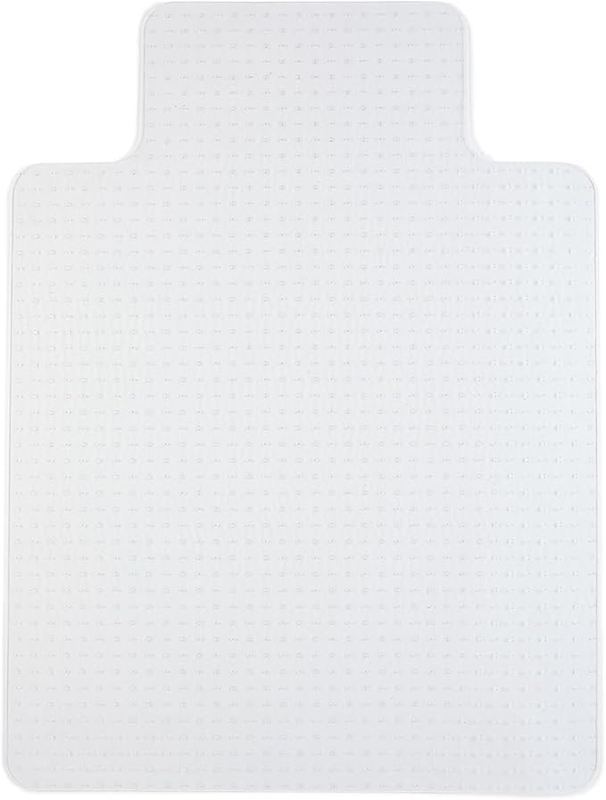 Staples Office Chair Mat, Clear Floor Mats with Lip, Flat-Pile Carpets, Extended Under-Desk Coverage, 36" x 48 Inch, Smooth Glide