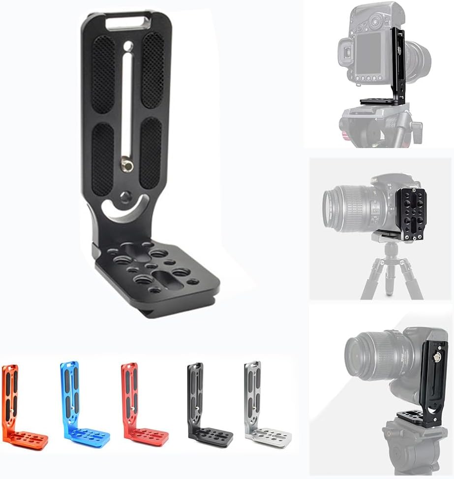 LingoFoto 1/4" 3/8" L Bracket for DSLR/Mirrorless Cameras, Arca-Swiss Quick Release Plate with Vertical/Horizontal