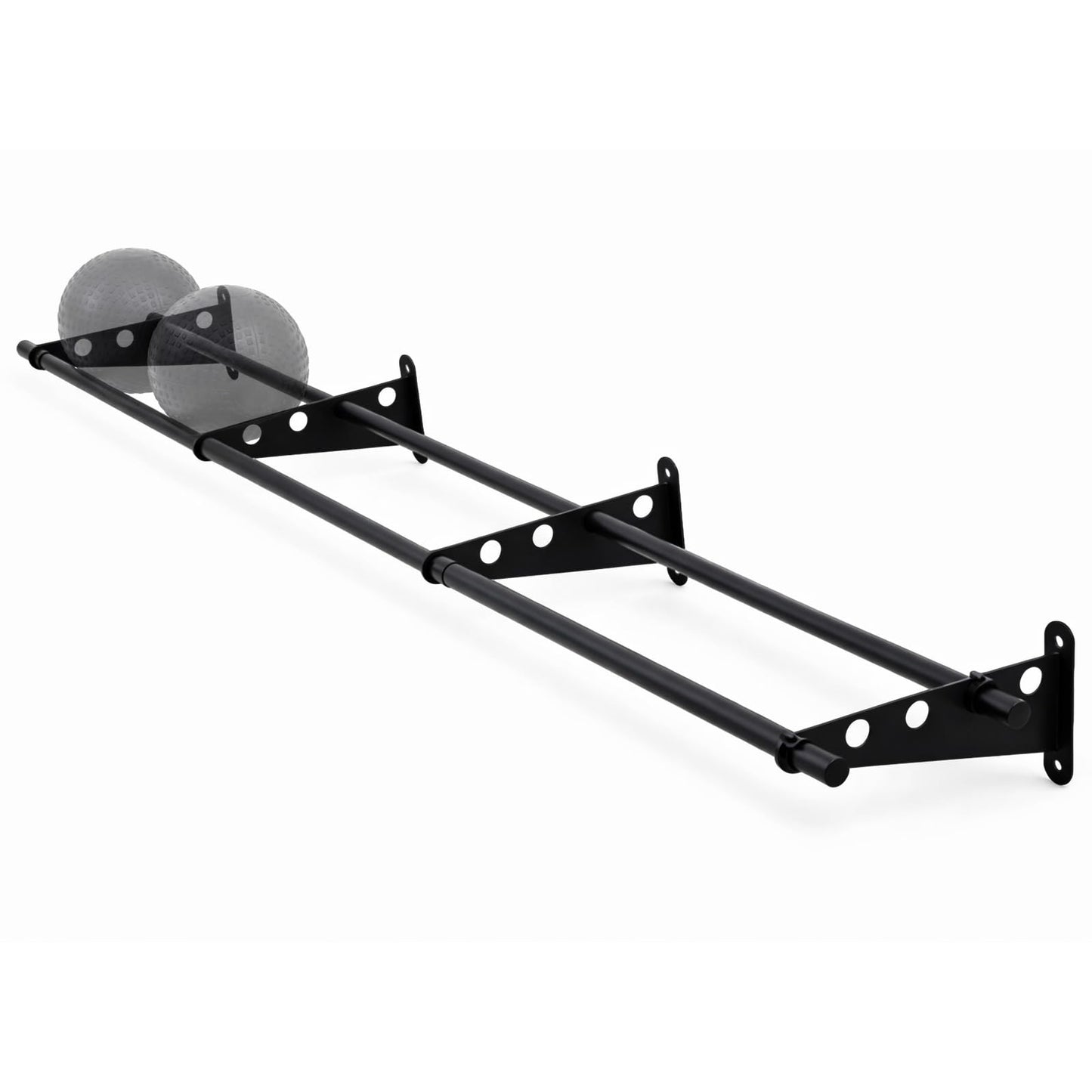 Sintuff 103 Inch Wall-mounted Adjustable Medicine Ball Storage Rack, Holds up to 6 Balls Storage Rack Basketballs, Space-saving Gym Equipment Durable Metal Organizer for Home Commercial Workout Space