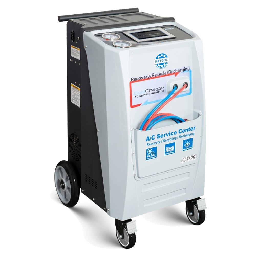 AC2100 Automatic Refrigerant Recovery & Recharge Machine, Compatible with R134a or R1234yf Dual Refrigerants for Automotive AC Systems