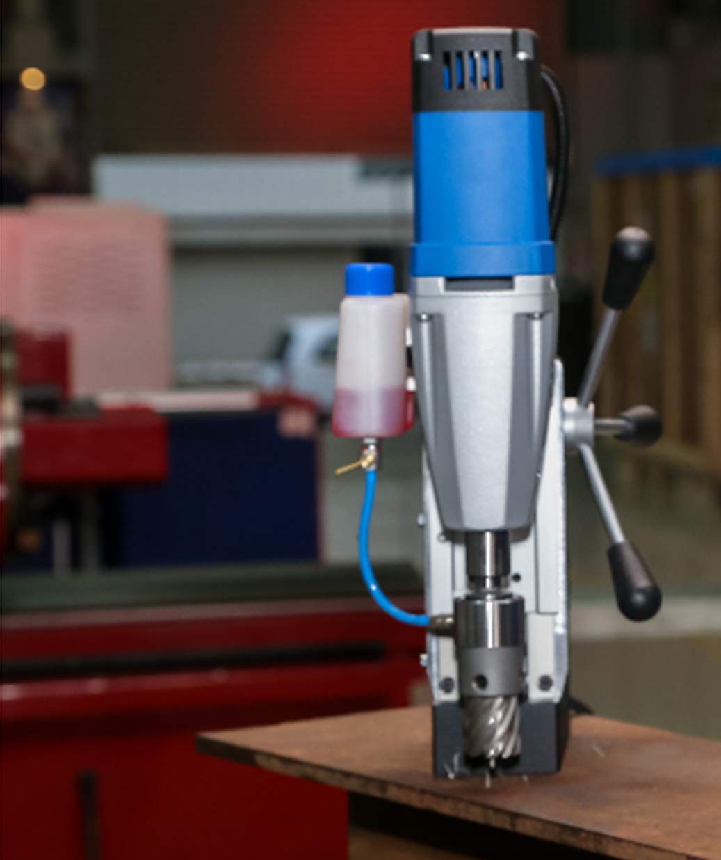 CS Unitec | MABASIC 450 | Portable Dual-Gear Portable Magnetic Drill Press. 110 V, Hole Capacity up to 2” Diameter, MT2 to 3/4" Weldon Shank, 20 Lbs – Made in Germany