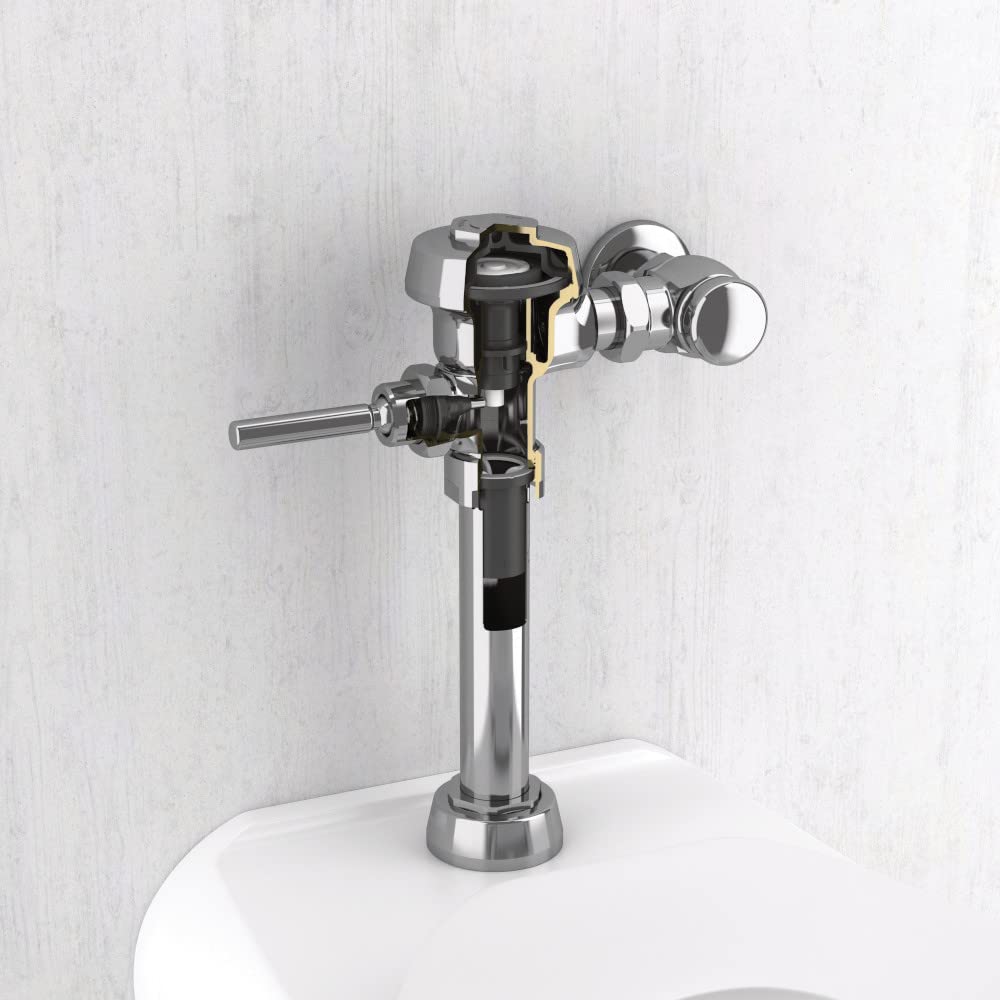 Sloan Royal 110 Exposed Manual Water Closet Flushometer, 3.5 GPF Manual Flush Valve - Single Flush Non-Hold-Open Handle, Fixture Connection Top Spud, Polished Chrome Finish, 3010100