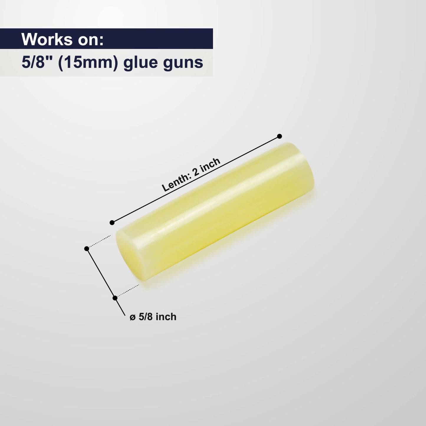 ASA Large Hot Glue Sticks for Glue Gun - 5/8" x 2" | High-Strength Hot Gun Sticks Adhesive for Corrugated Materials | Industrial Grade for Packaging & Woodworking | 25 lb (1417 Count)