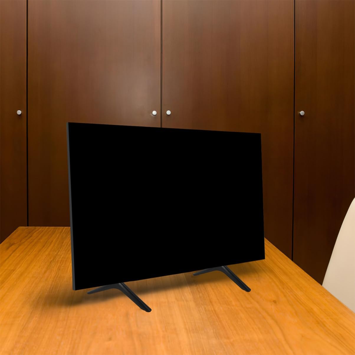 Cabilock Heavy-Duty No-Drill TV Stand - Modern Aluminum Alloy Base for Bedroom