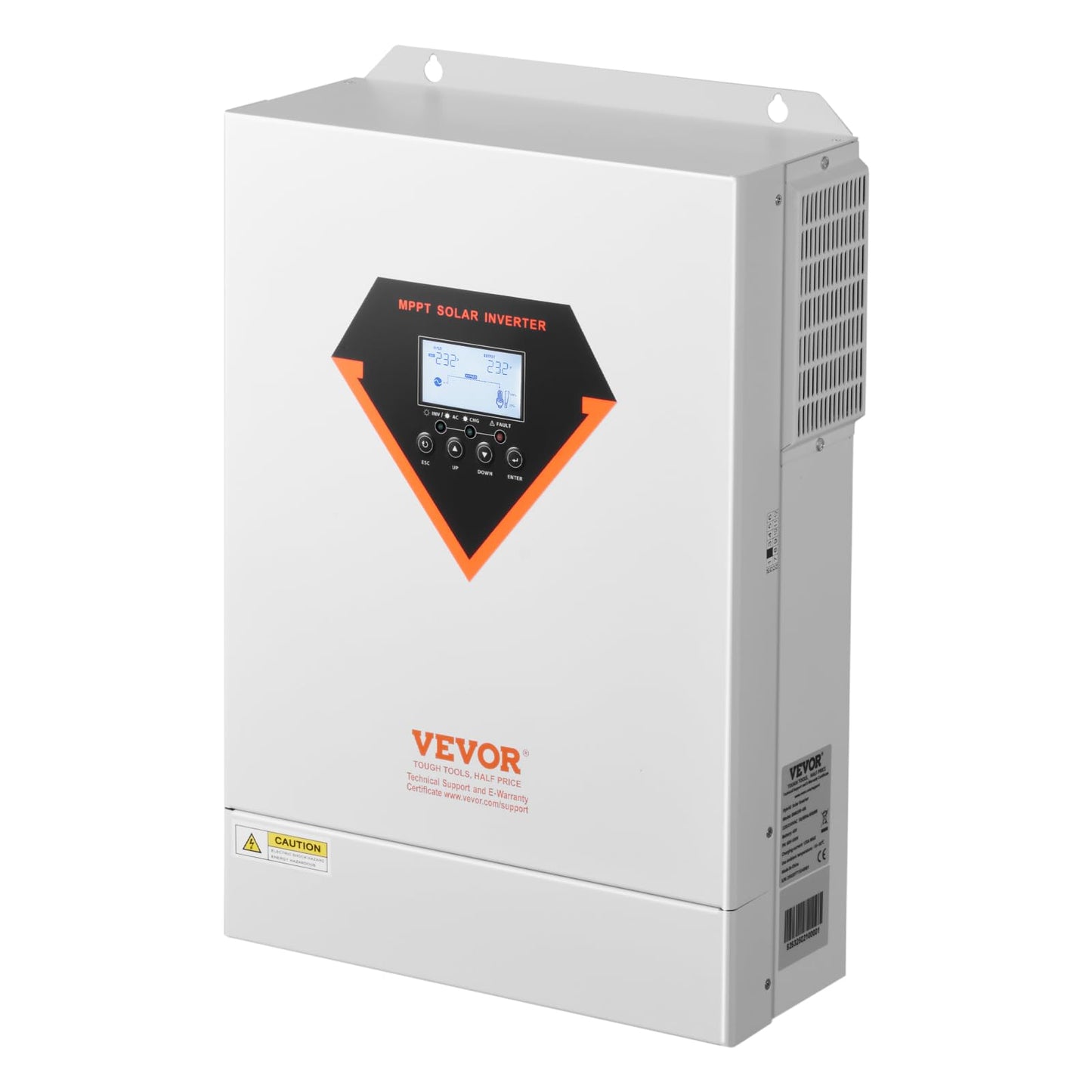 VEVOR Hybrid Solar Inverter, 6000W, Single Phase Pure Sine Wave Power Inverter, 48V DC to 220/230V AC, with Built-in 120A MPPT Solar Charge Controller, for Off-Grid System Lead Acid Lithium Battery