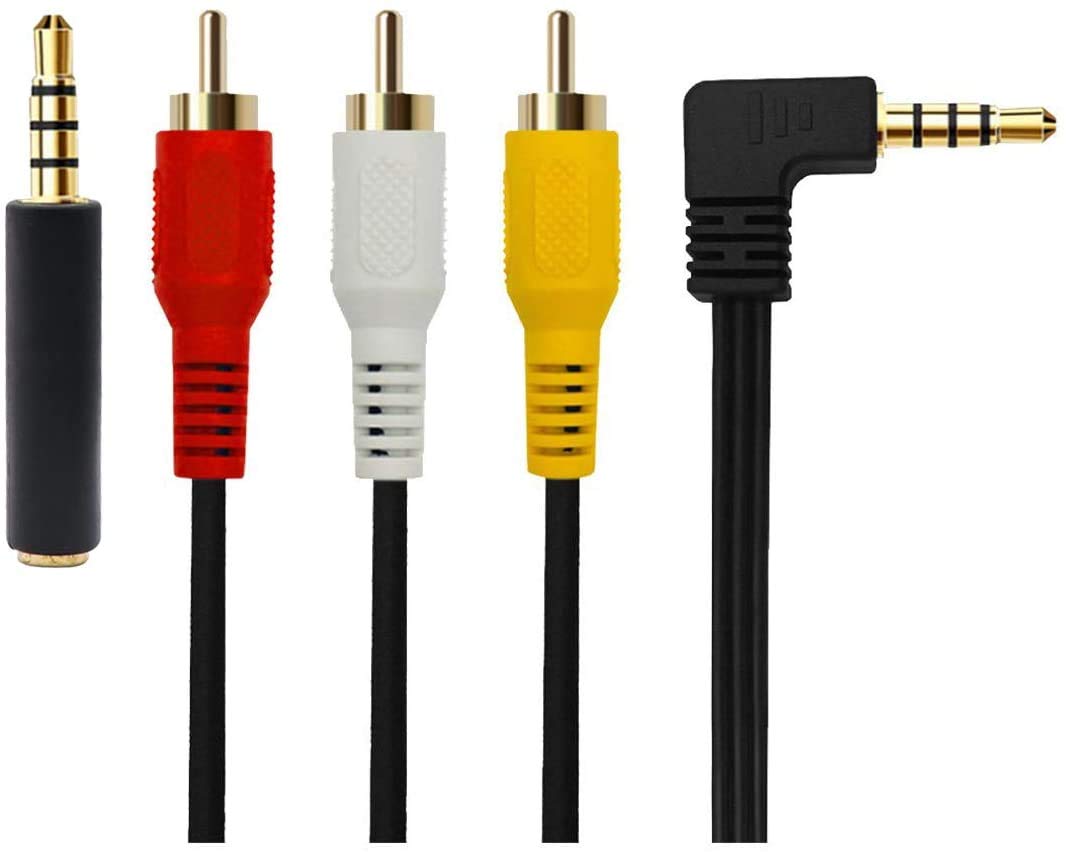 3.5 mm Cable,3.5mm 3RCA Smartphones,MP3, 3.5mm Elbow 2.5m QiCheng&LYS to RCA AV Camcorder Video Male to Male Plug