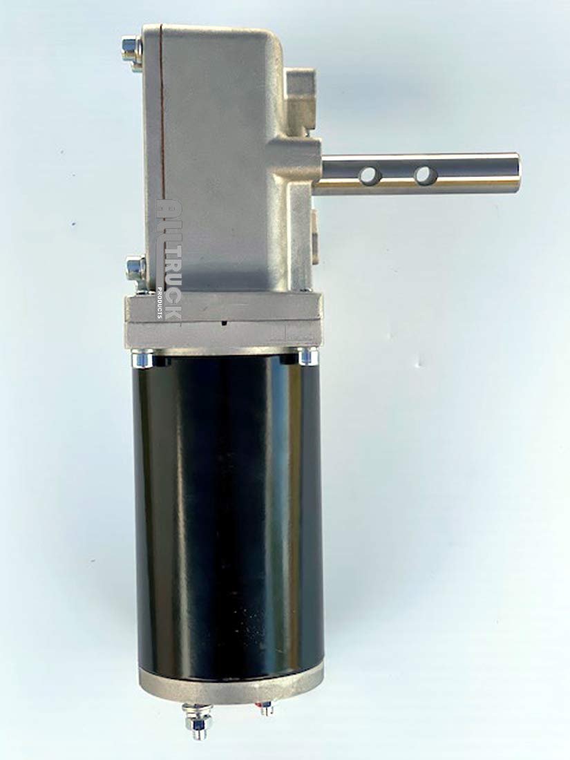 ALL TRUCK PRODUCTS 1200W/90:1-2 HP - Universal Replacement Dump Truck Trailer Tarp Motor w/Chrome Cover - 3 Yr Warranty