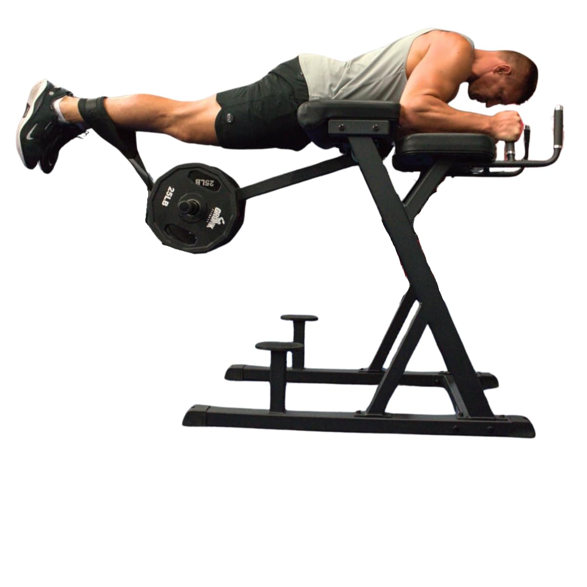 Gronk Fitness Reverse Hyperextension Machine | Plate Loaded Machine | Target Your Lower Back, Glutes and Hamstrings | Made of 11 Gauge Steel