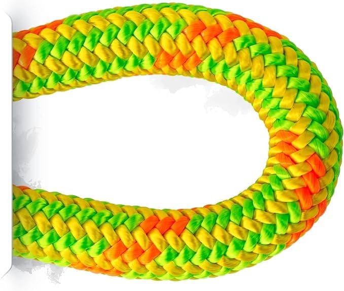 Pelican Rope Arborist Rope 11.8mm x 150Ft, USA Made High-Strength 24-Strands Static Climbing Rope - 7,000 lb Strength for Tree Climbing, Pulling, Outdoors & Swing - Yellow, Plain End