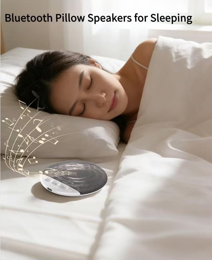 Generic Bluetooth Pillow Speaker for Sleeping, Ultra-Thin Under Pillow Speakers for Sleeping, Mini Portable Wireless