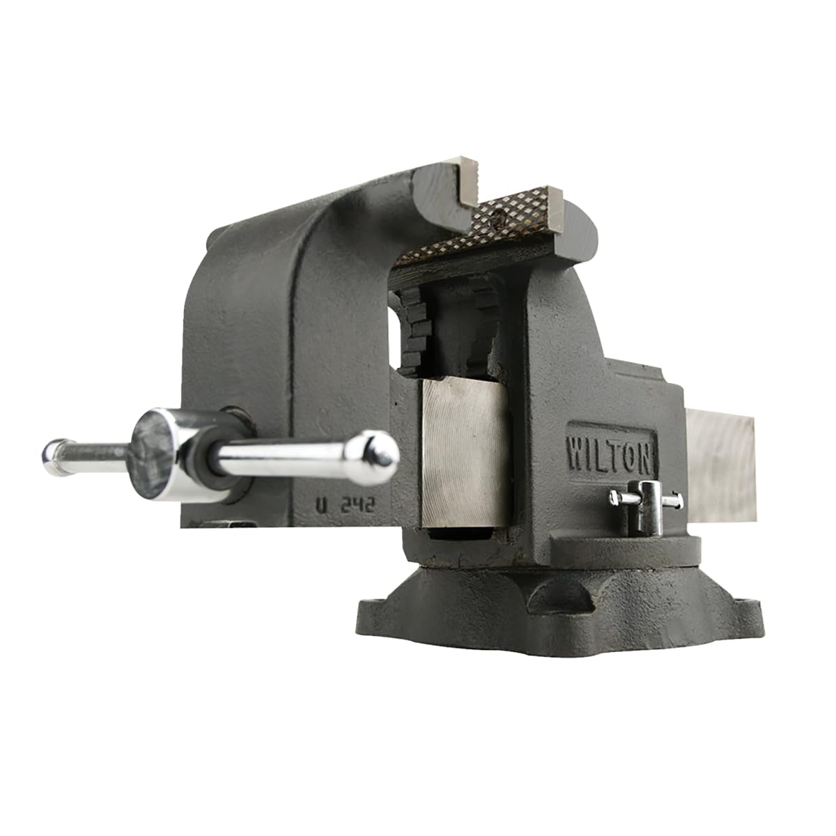 Wilton Shop Bench Vise, 6" Jaw Width, 6" Max Jaw Opening, 3-1/2" Throat (Model WS6), Gray