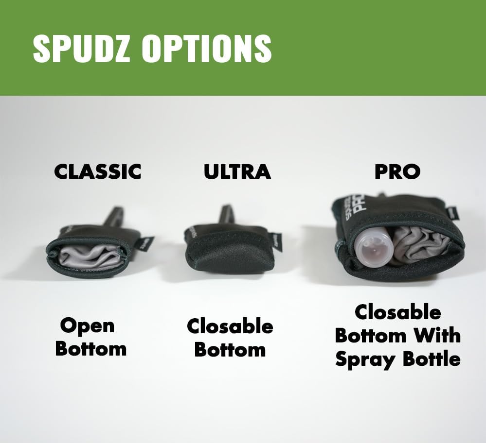 SPUDZ 6 6 Inch Classic Microfiber Lens Cleaner Clip-On Pouch, Washable for Binoculars, Scopes, Glasses, Screens |