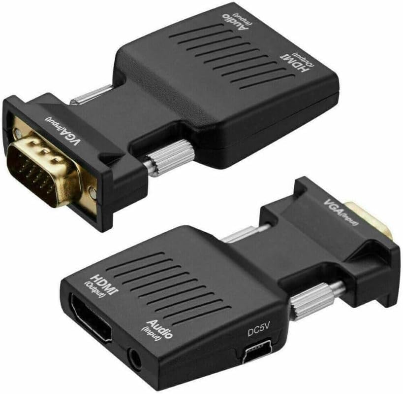 SGElectronix 1080p VGA Male to HDMI Female Adapter Converter with Audio,(PC VGA Source Output to TV/Monitor with HDMI
