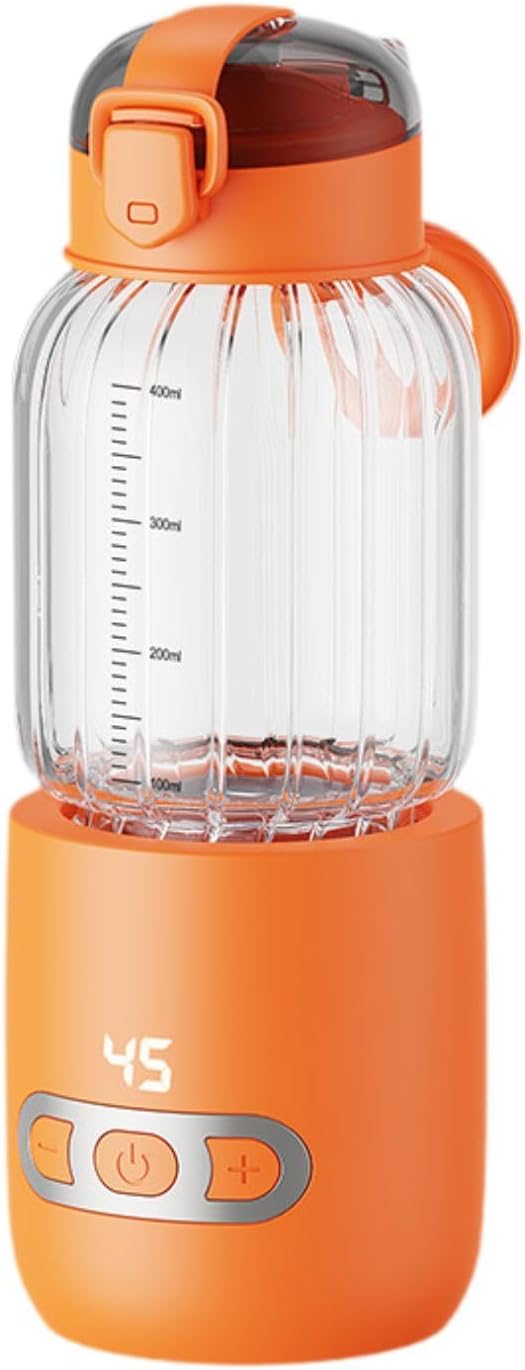 WeiLaiKeQi 400ml Portable Milk Warmer,USB Rechargeable Accurate Temperature Control,Fast Heating Water Bottle,Milk