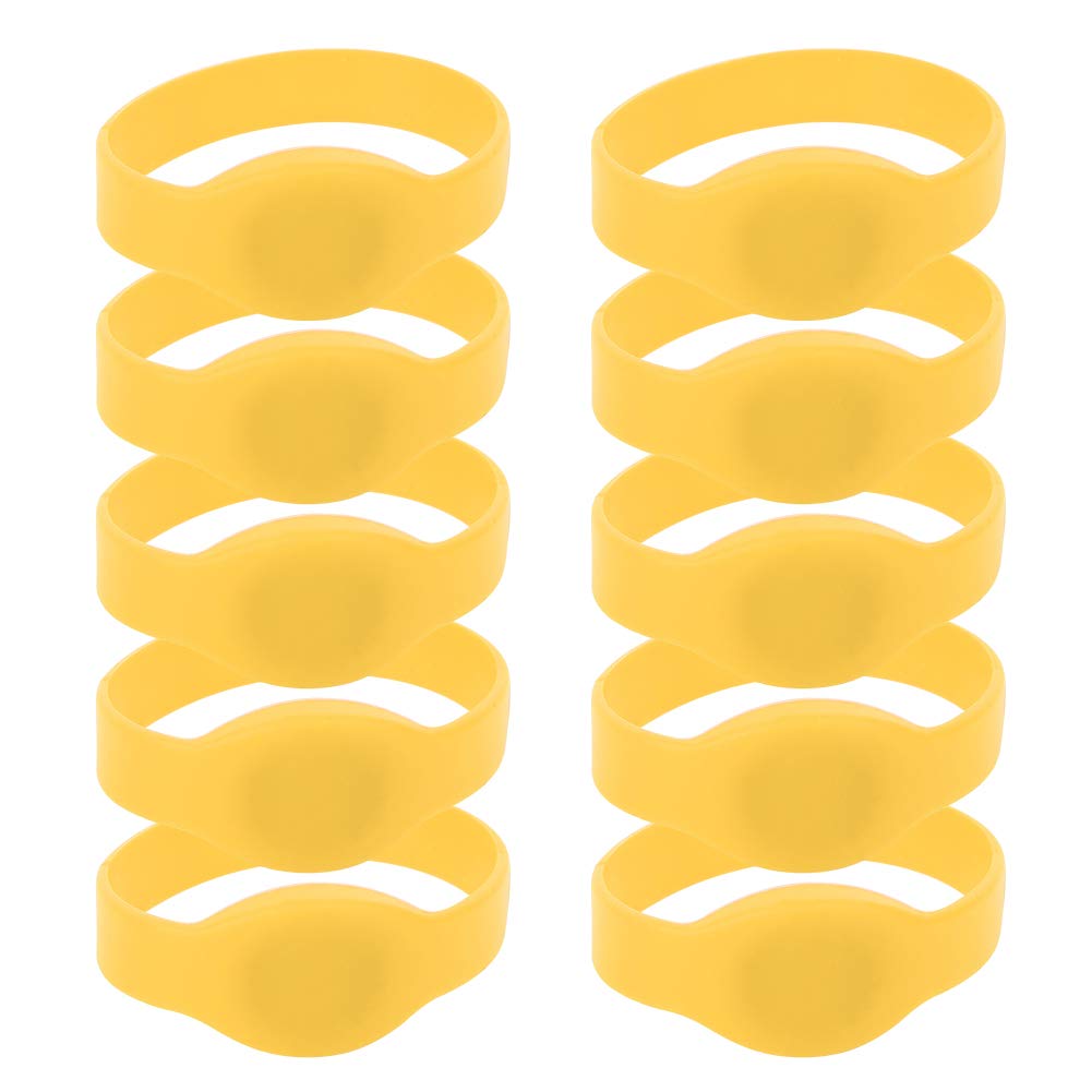 Dioche RFID Wristbands 13.56MHz Silicone Waterproof 10 Pack – Rewritable NFC IC Access Control Bracelets, Contactless Smart Wrist Bands for Gym Pool Sauna Hotel Events, Durable Reusable Entry Bands