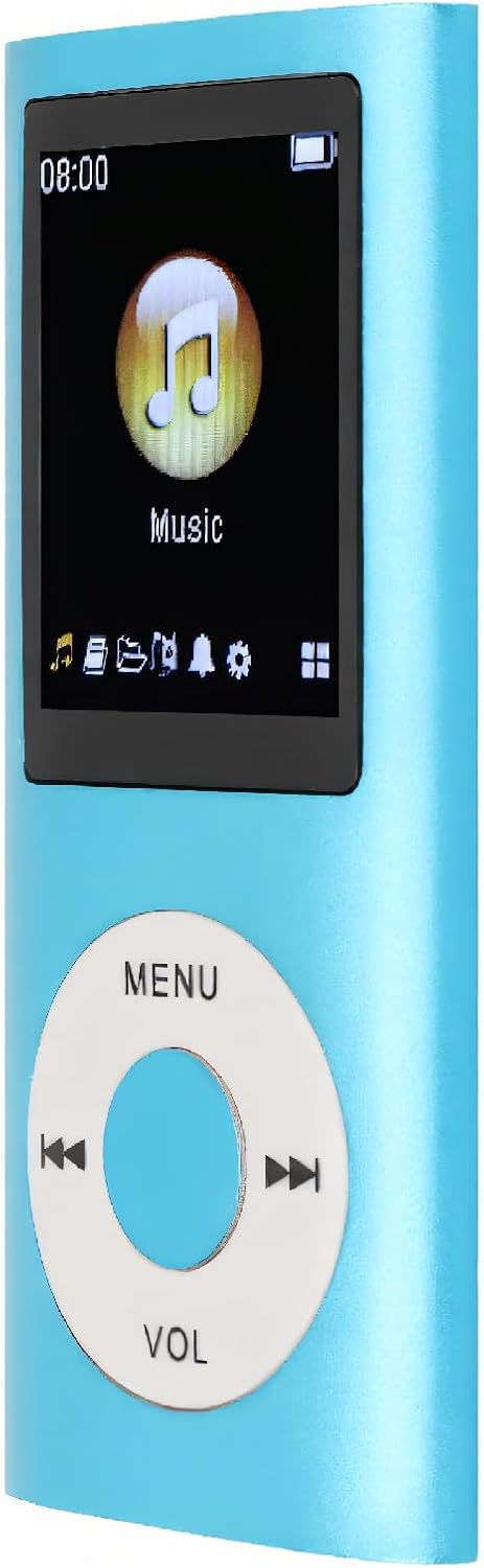 Tangxi MP3 Player/MP4 Player,MP4 1.8 Inch 64G Card,8h Music Player with Earphones,Classic Digital LCD Screen,Support