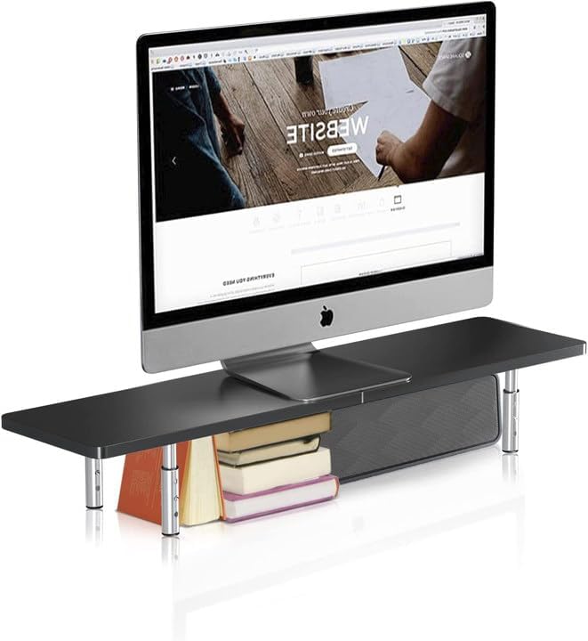 Display,3 Adjustable(MST016) suptek Laptop Stand for Desk,Computer Monitor Laptop Stand Riser for Printer, Notebook