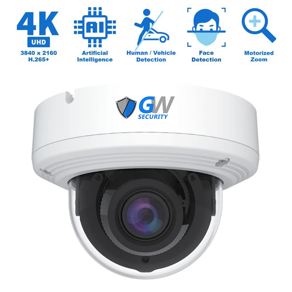 GW Security 32 Channel UltraHD 4K (3840x2160) Motorized Zoom NVR Security Camera System - 24 x 8MP 2.8-12mm 4X Optical Zoom Face Recognition/Human/Car AI Detection Waterproof Microphone IP PoE Cameras