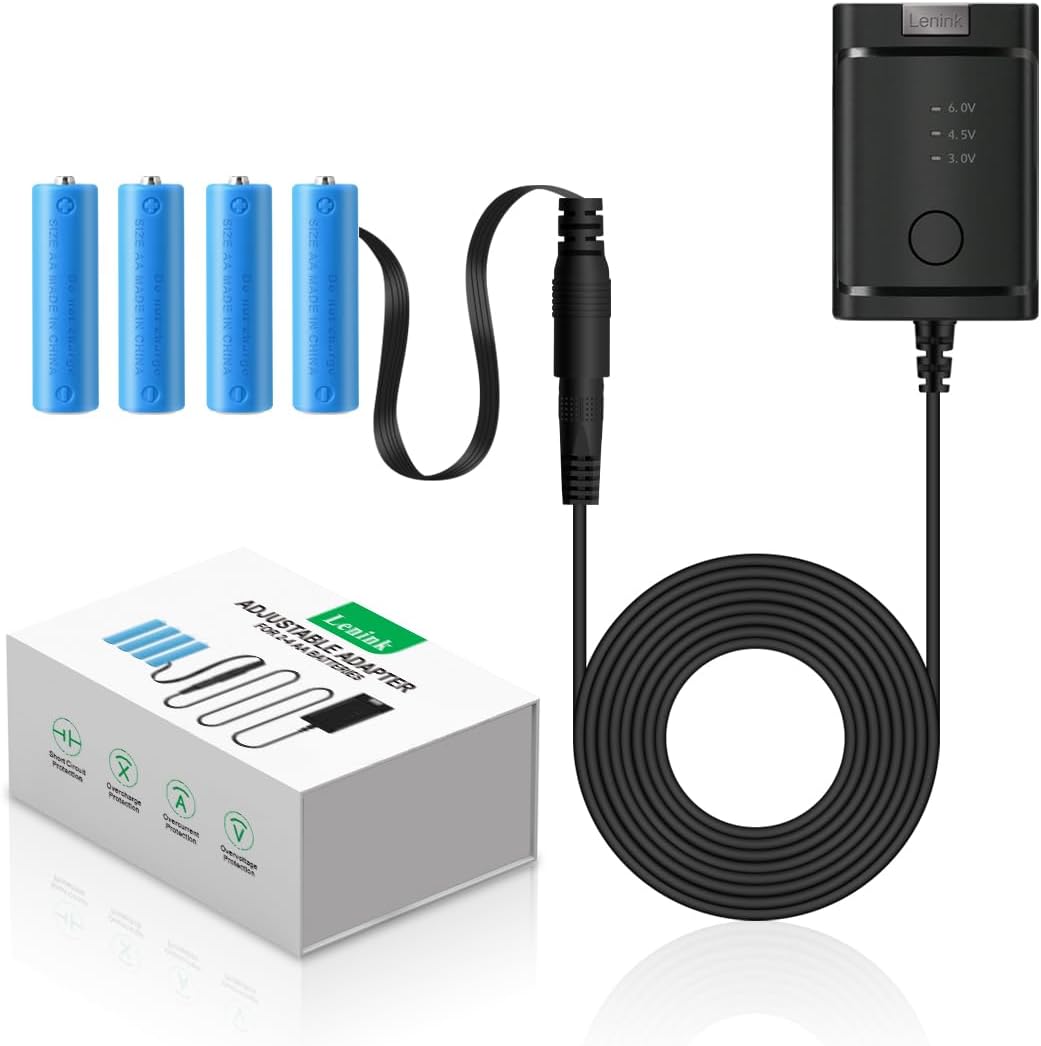 Lenink 2 3 4 3V, 4.5V, 6V, Adjustable AC Power Supply Adapter for AA AA AA Batteries, AA Battery Replacement Adapter