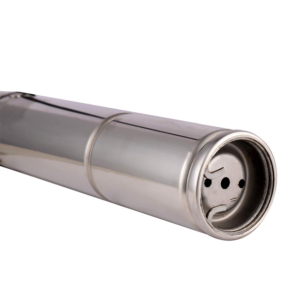 SHYLIYU 1/2HP Stainless Steel 4" OD Pipe Submersible Bore Pump 1inch Outlet Water Pump 86M Head Deep Well Pump Screw Submersible Water Pump for Industrial and Home Use, 220V/50Hz