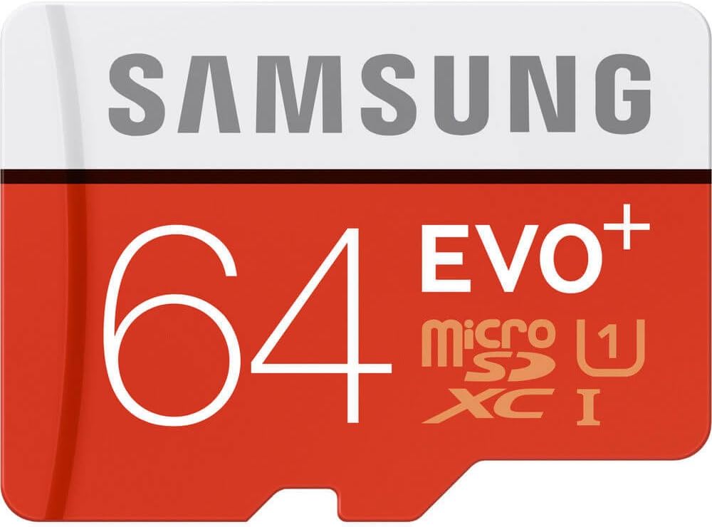 Samsung 64GB 10 80MB/S (MB-MC64DA/AM) Evo Plus Class Micro SDXC with Adapter